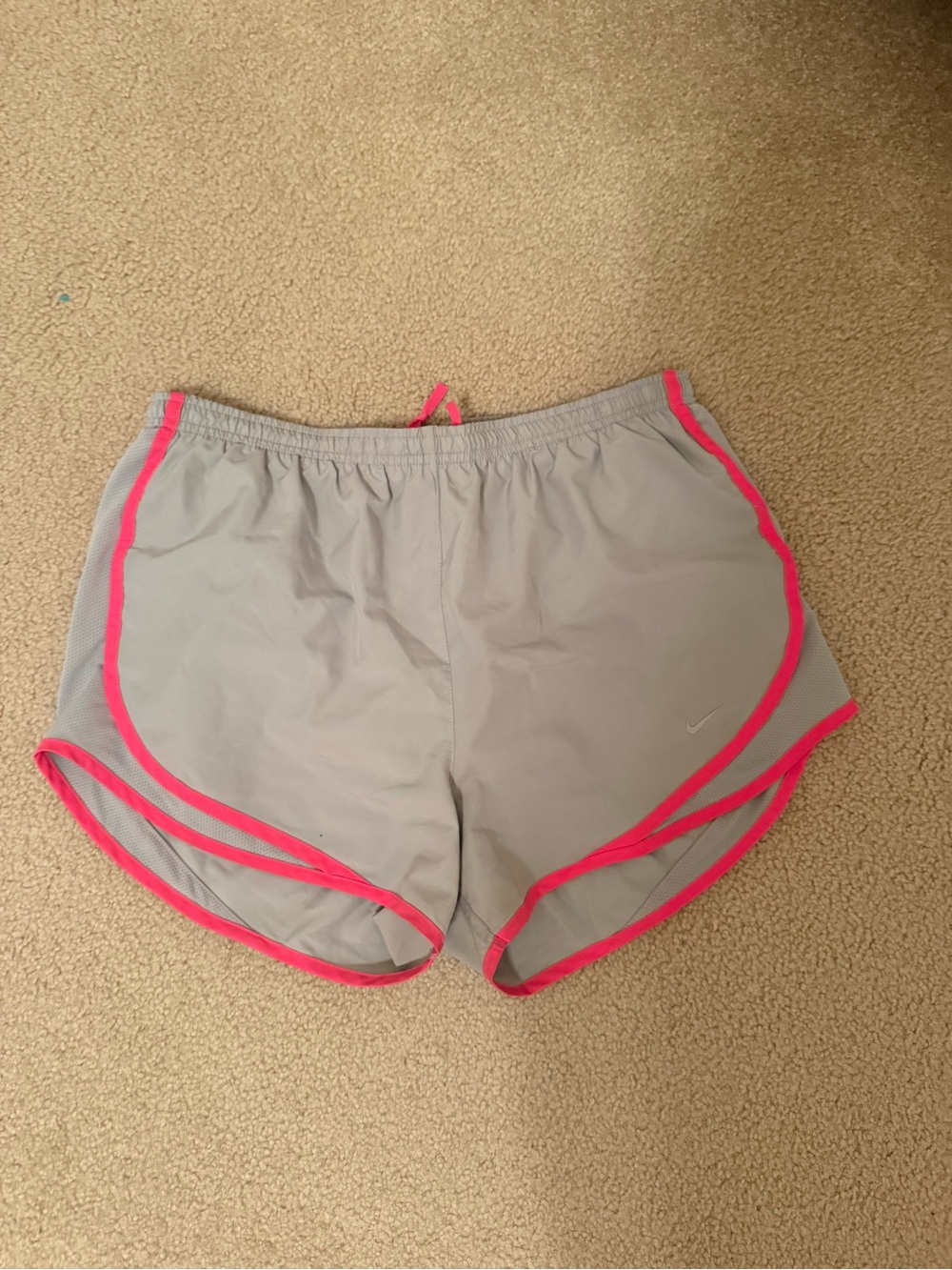 Light Gray and Pink Women's Nike Athletic Shorts